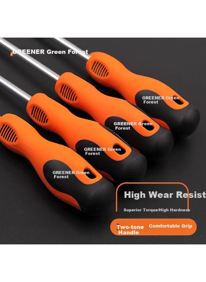 Greener Screwdriver Set For Home Use With Strong Magnet, Phillips And Flathead, 4 Pieces, 3*75mm And 6*100mm, Computer Assembly Tools - Image 3