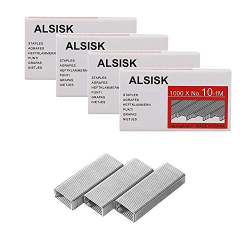 Alsisk Pack of 4000PCS No.10 Mini Staples(Smaller Than Standard Staples) .Silver - Image 1