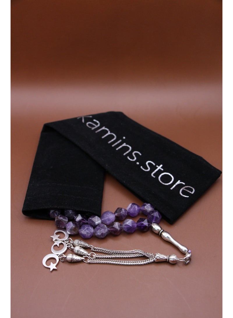 مجموعة كامين مسبحة صلاة من الجمشت(قطع سداسية) - Image 1