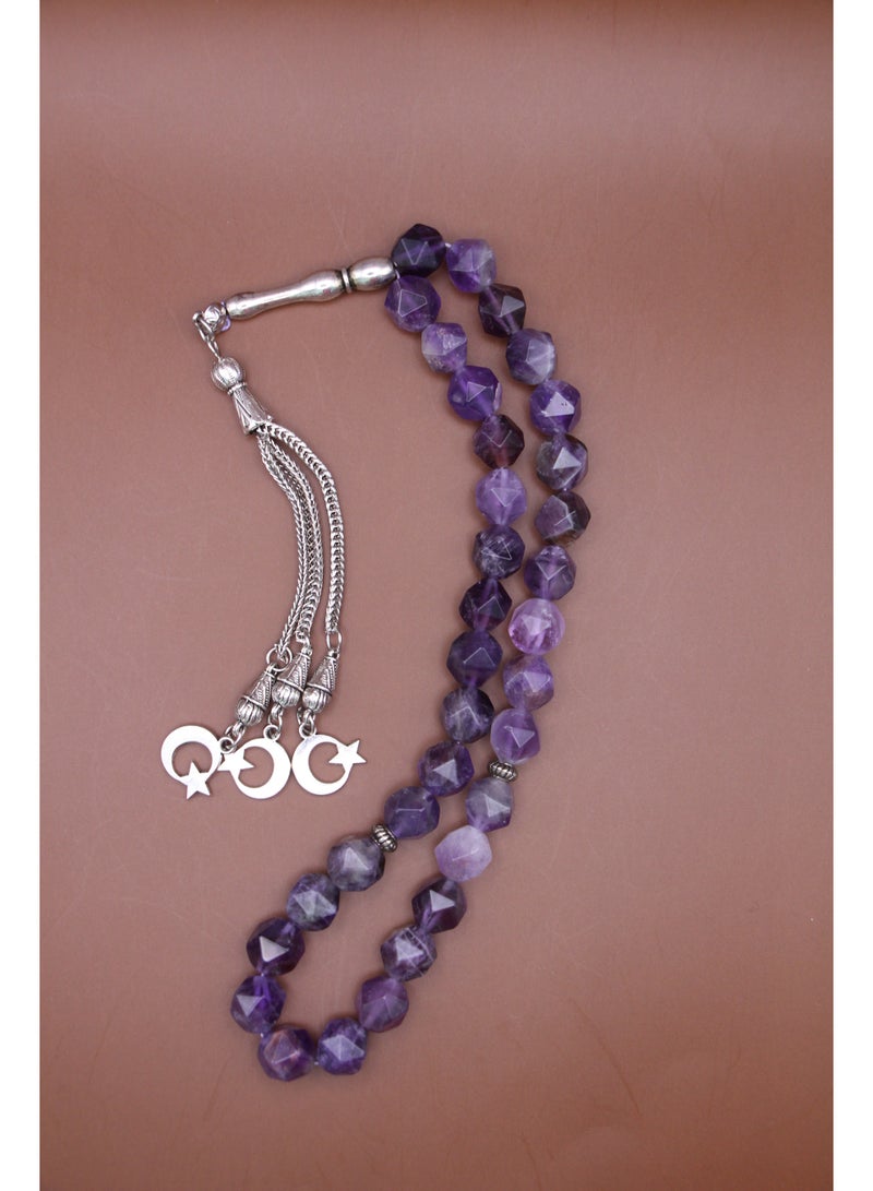 مجموعة كامين مسبحة صلاة من الجمشت(قطع سداسية) - Image 2