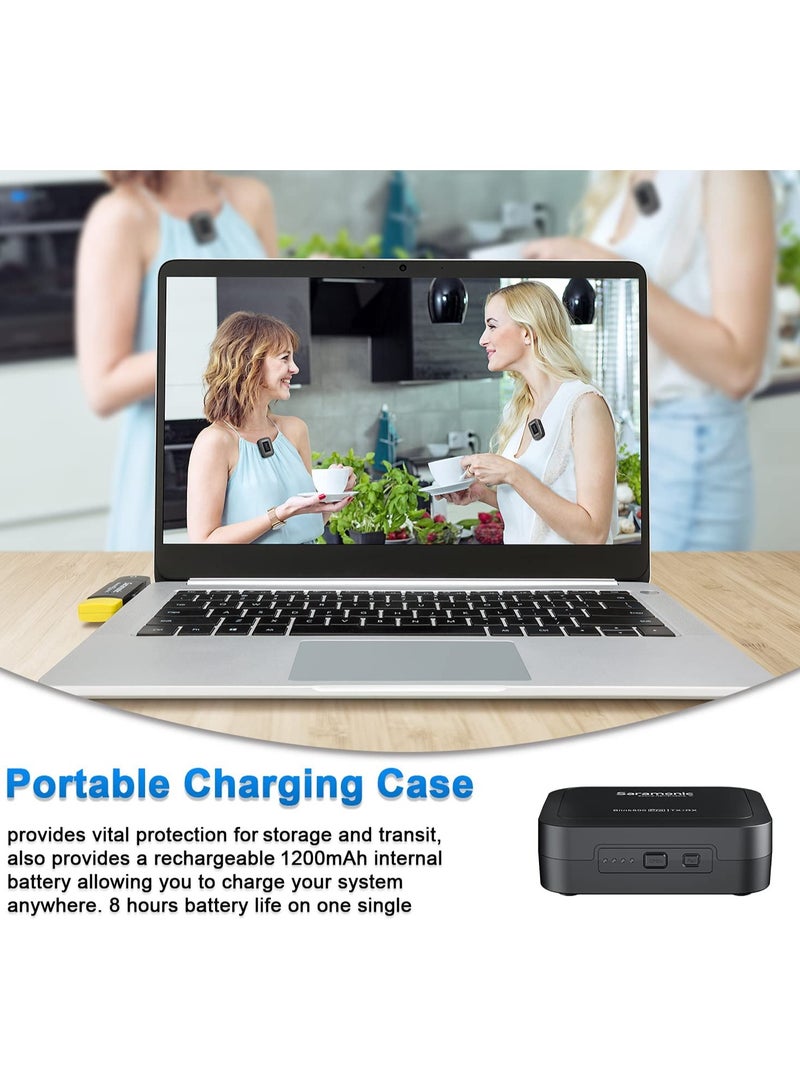 Saramonic نظام ميكروفون لاسلكي ثنائي القناة Blink500 Pro B6 2.4 جيجا هرتز مع علبة شحن - Image 5