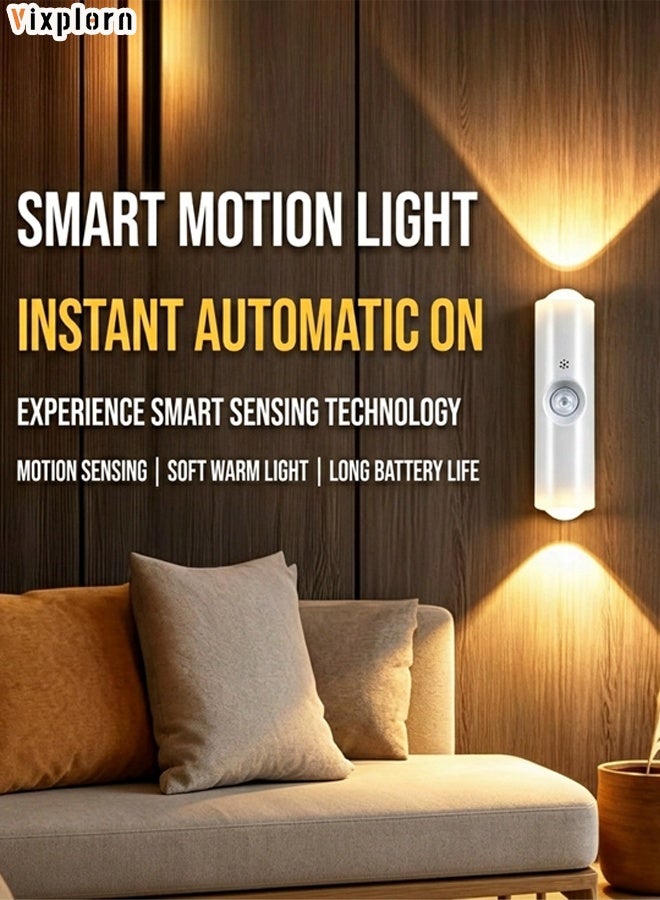 Vixplorn Human Body Sensor Smart Led Wall Light, Indoor Human Body Sensor Light, Smart Night Light, Rechargeable Sensor Bathroom Light, Human Body Sensor Color-Changing Wall Light, Magnetic Installation, Suitable For Bedrooms, Bathrooms, Patios, And Living Rooms. - Image 1