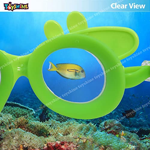 Toyshine Swim Goggles, (Dolphin Design) Anti Fog No Leaking Clear Vision Water Pool Swimming Goggles (Age 6-14), Light Green SSTP - Image 5