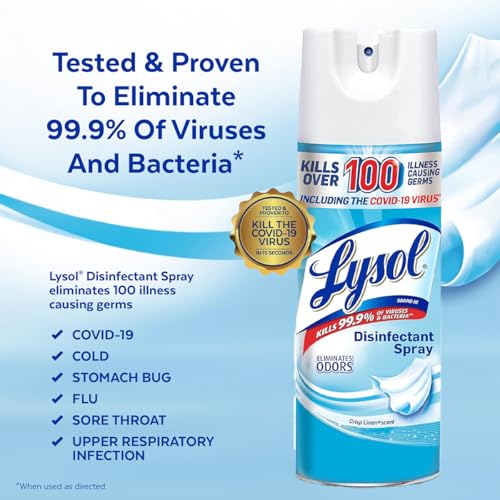 Lysol بخاخ ليزول المطهر، بخاخ تعقيم ومضاد للبكتيريا، للتعقيم وإزالة الروائح، قماش ناعم، 12.5 أونصة سائلة (عبوة من 2) - Image 2