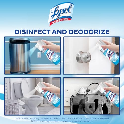 Lysol بخاخ ليزول المطهر، بخاخ تعقيم ومضاد للبكتيريا، للتعقيم وإزالة الروائح، قماش ناعم، 12.5 أونصة سائلة (عبوة من 2) - Image 3