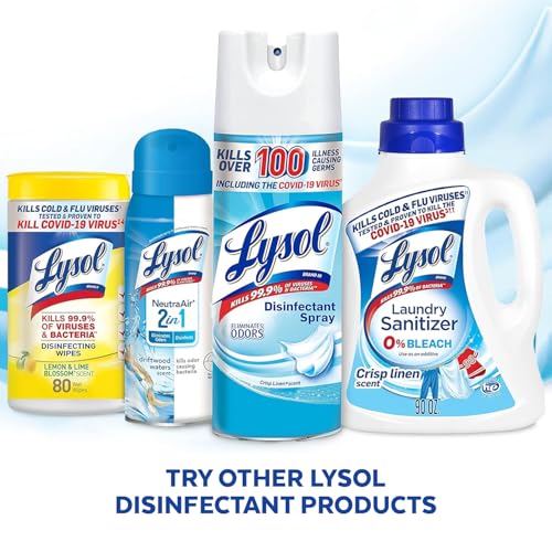 Lysol بخاخ ليزول المطهر، بخاخ تعقيم ومضاد للبكتيريا، للتعقيم وإزالة الروائح، قماش ناعم، 12.5 أونصة سائلة (عبوة من 2) - Image 5