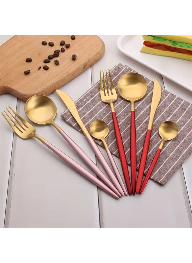 Golden 60 Piece Stainless Steel Portugal Cutlery Set Ideal for 12 People - Image 4