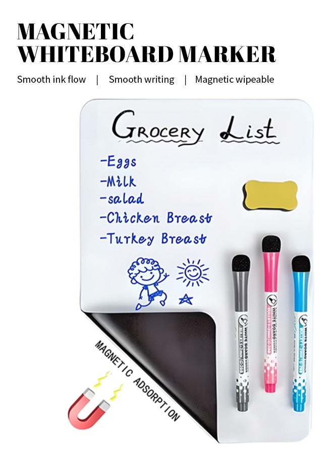 لوحة مسح جافة ممتازة، لوحة بيضاء مغناطيسية لتخطيط وتنظيم قوائم المهام، مثالية للمنزل والمطبخ والمكتب والفصول الدراسية، قابلة لإعادة الاستخدام وخالية من البقع وسهلة التنظيف - Image 2