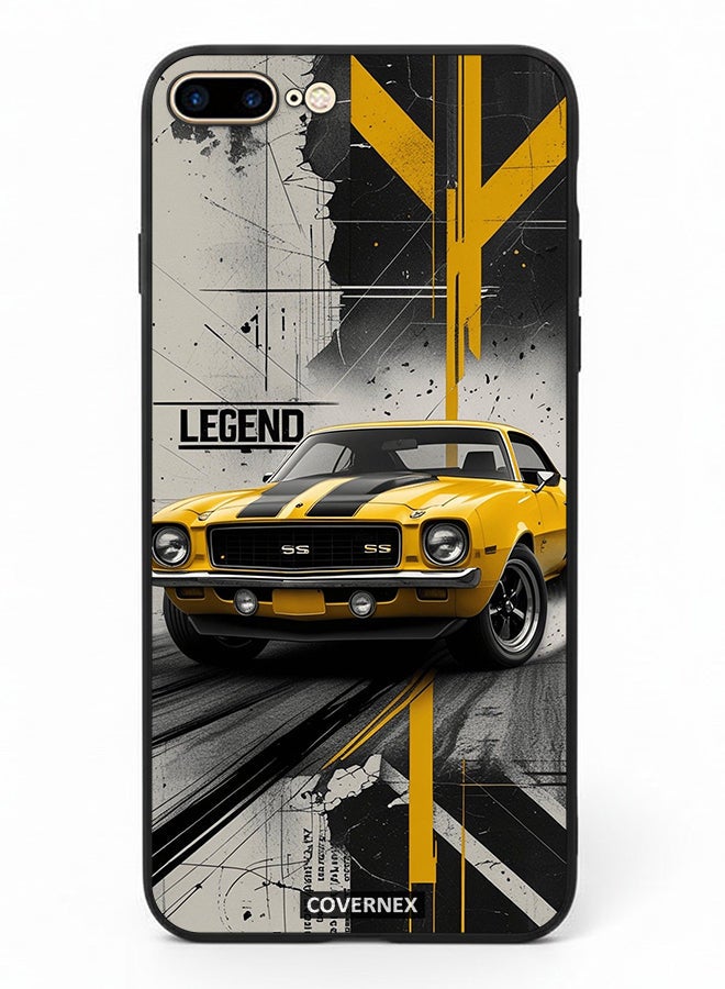 Covernex Apple iPhone 8 Plus Protective Case Cover Printed Featuring Legend Classic Muscle Car - Image 2