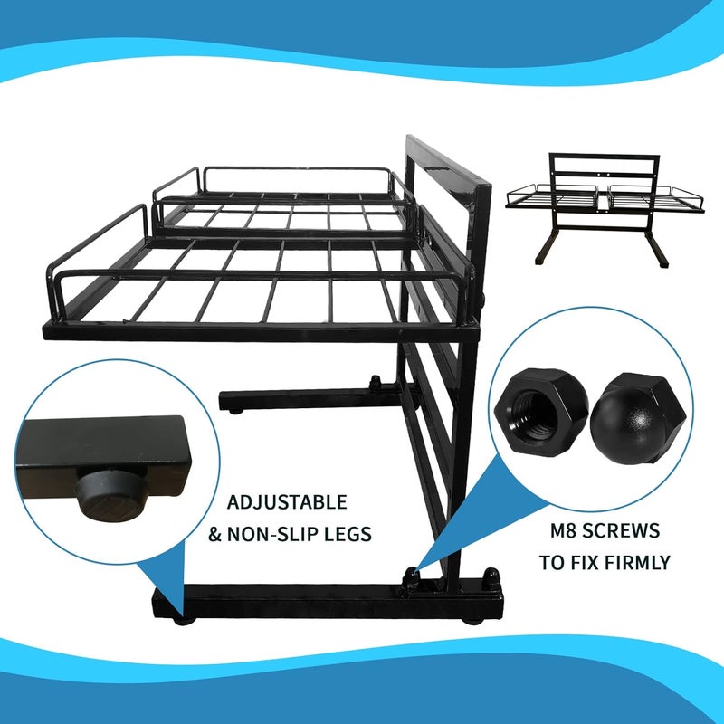 Tookincmo Metal Elevated Dog Bowl Stand, Lifted Dog Bowl Holder for Current Bowls, Adjustable Dog Food Bowl Stand with 3 Heights, Dog Bowl Riser for Small, Medium to Large Sized Dogs(2Pcs 9.8in Bowl Holders) - Image 3