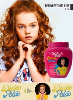 SKALA Divino Potinho 2 in 1 Cream For Kids Hair Combing and Moisturizing, Provides Shine and Hair Strength 1000g from Skala Expert (Brazilian)  - Image 2