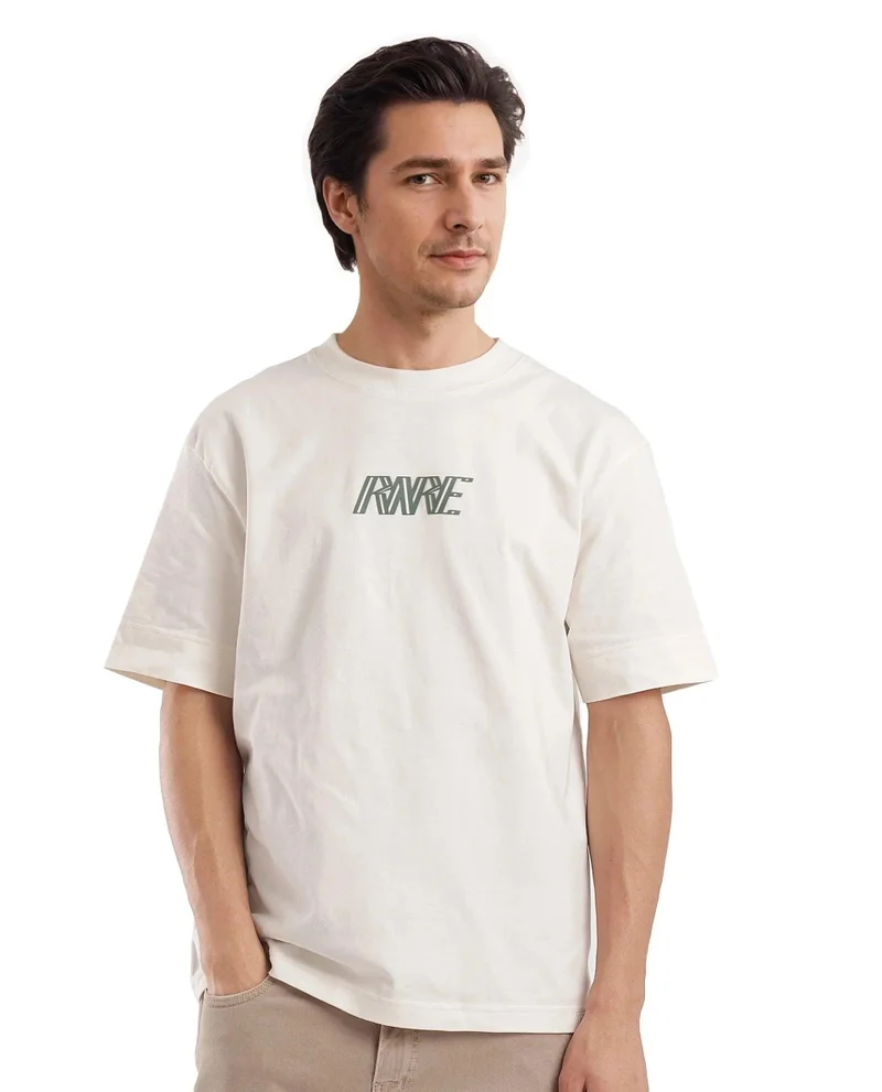 Rare Rabbit Men's Hd Print Boxy Fit T-Shirt