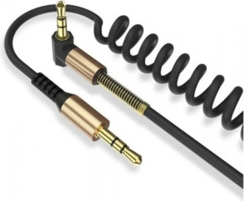 CONCORD C-807 1.8m Meter 3.5mm Aux L Spiral Audio Transfer Cable