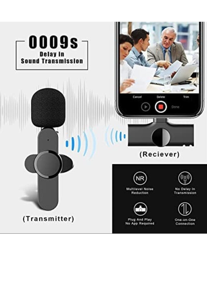 ELTRAZONE 2 in 1 iphone or type-c Wireless Lavalier Microphone For IPhone, Plug Play, Portable Audio Video Recording Mic for Youtube, Live Stream, Vlog, Interview, Laptops PC  - Image 4