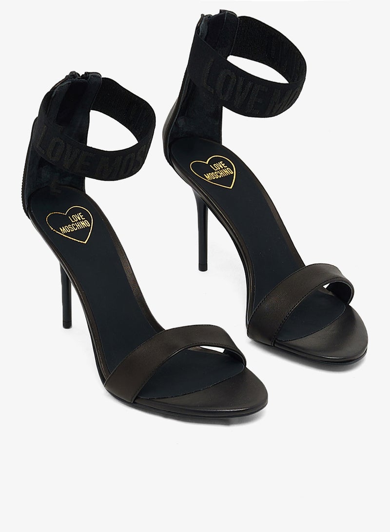 لوف موسكينو صنادل بكعب عالٍ بحزام للكاحل - Image 4