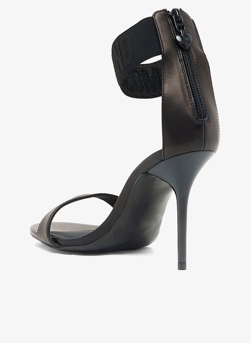 لوف موسكينو صنادل بكعب عالٍ بحزام للكاحل - Image 3