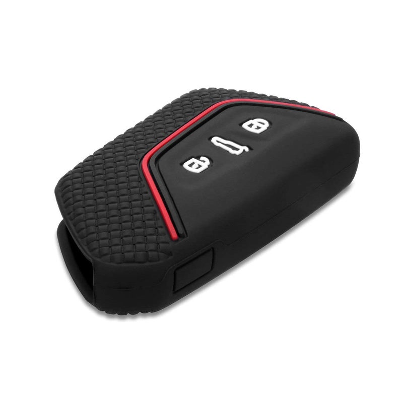 kwmobile Silicone Key Fob Cover Compatible with VW Golf 8 3 Button Car Key - Image 4