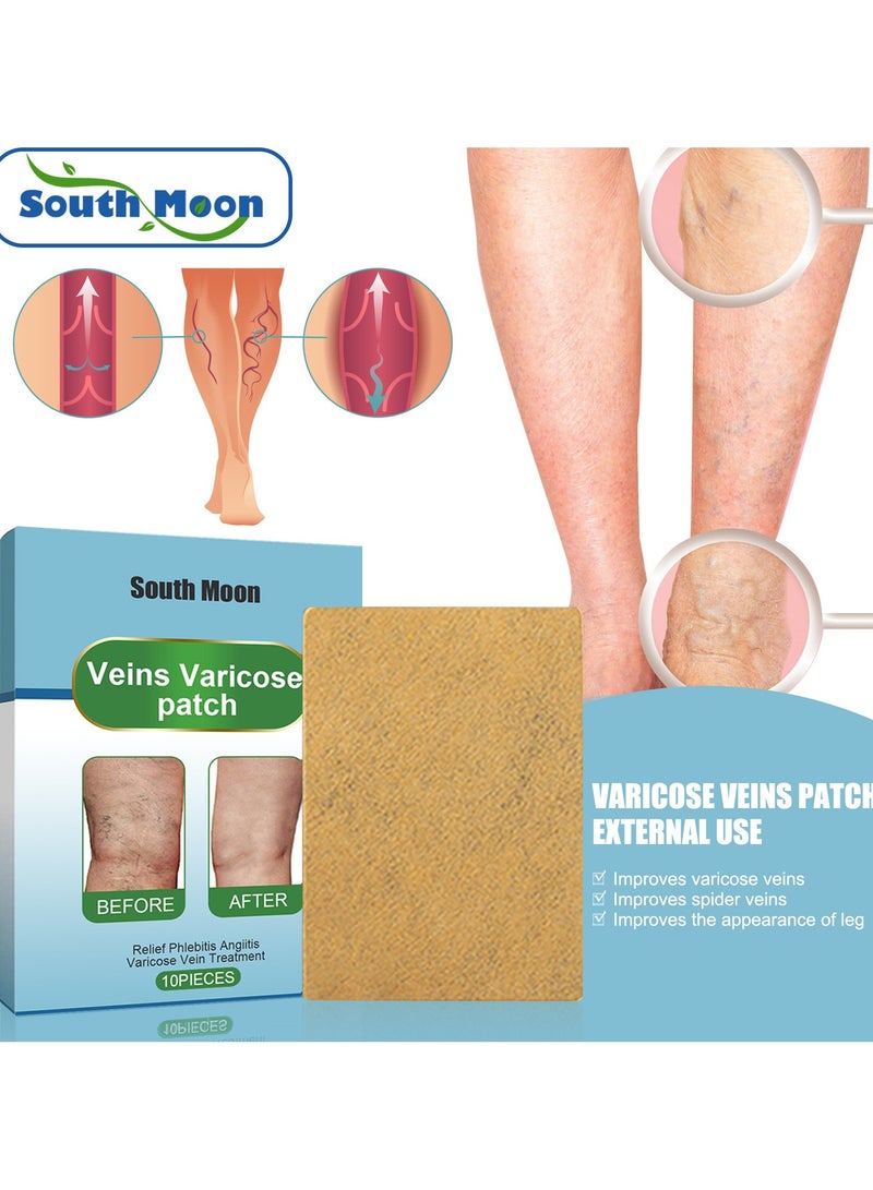 SOUTH MOON 3-PACK Vein Soothing Health Patch, Reduce Varicose Veins, Relieve Swelling And Pain 10pcs*3  - Image 2