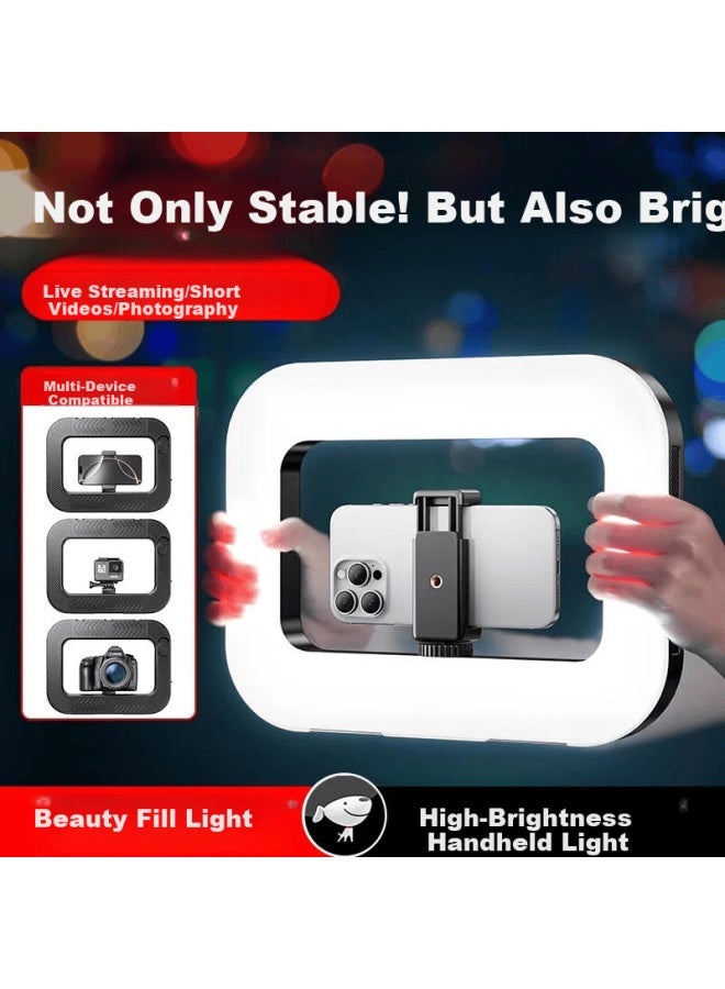Medu Portable Mobile Phone Camera Cage Ring Handheld Photography Fill Light Beauty Light Outdoor High-brightness Fill Light For Selfie Portrait Nail Art And Eyelash - Image 1