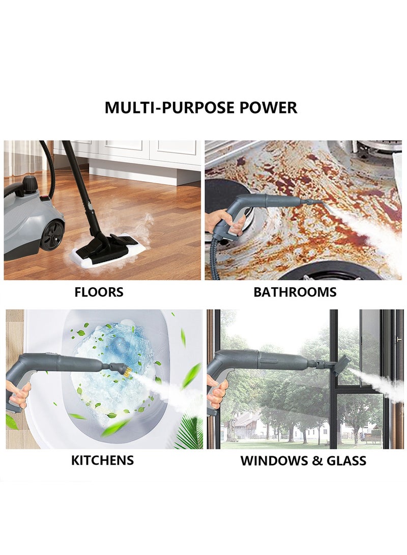 Sharpdo Handheld Steam Cleaner, 2000W Easy Fix Steam Cleaning Machine, 5 Bar Steam Pressure Multifunctional High Temperature Pressurized Steam Cleaning Machine with 18 Accessories, Suitable for Window, Floor, Kitche, Bathroom, Car - Image 5