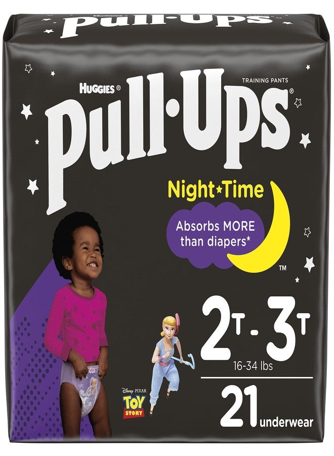Pull-Ups Girls' Nighttime Potty Training Pants Training Underwear, 2T-3T, 21 Ct - Image 1
