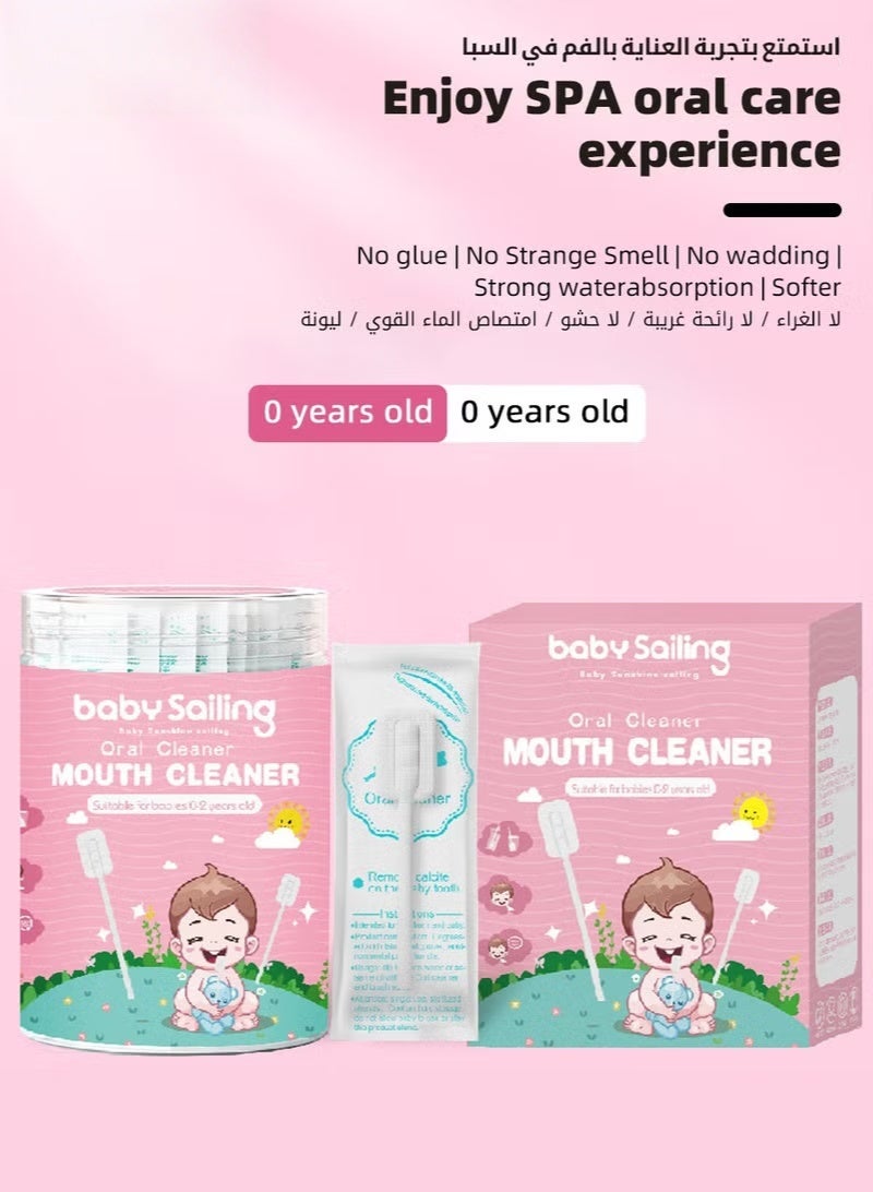 HOOKOR 30Pcs Baby Tongue Cleaner, Baby Oral Cleaner, Infant Toothbrush, Baby Toothbrush, Newborn Baby Mouth Cleaner, Disposable Gum Cleaner Stick Dental Care for 0-24 Month Baby - Image 2