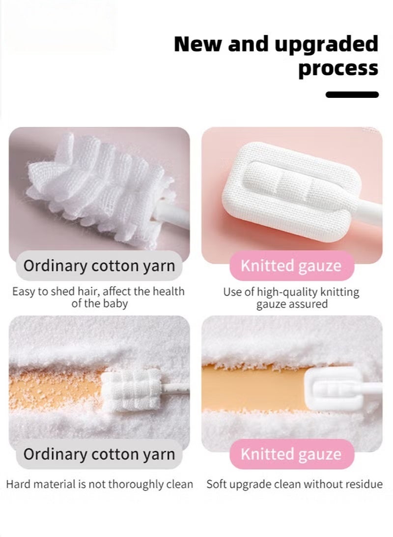 HOOKOR 30Pcs Baby Tongue Cleaner, Baby Oral Cleaner, Infant Toothbrush, Baby Toothbrush, Newborn Baby Mouth Cleaner, Disposable Gum Cleaner Stick Dental Care for 0-24 Month Baby - Image 4