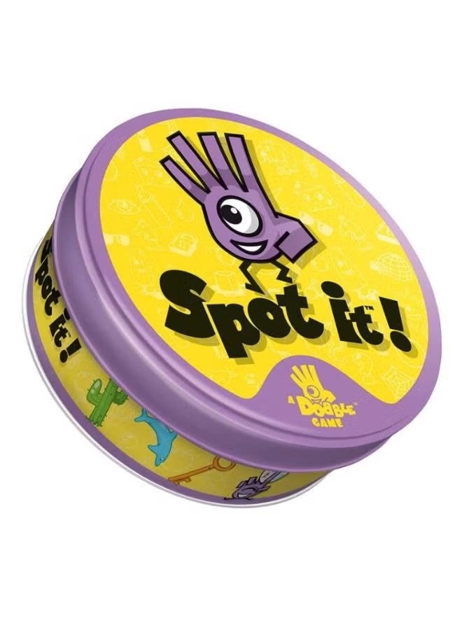 سبوت إت Spot It، لعبة بطاقات صغيرة كلاسيكية، لعبة مطابقة، لعبة ممتعة للأطفال ليلاً للعب العائلي، لعبة سفر للأطفال، هدية رائعة للأطفال، عمر 6 سنوات فما فوق، 2 إلى 8 لاعبين متوسط ​​وقت اللعب 15 دقيقة - Image 1