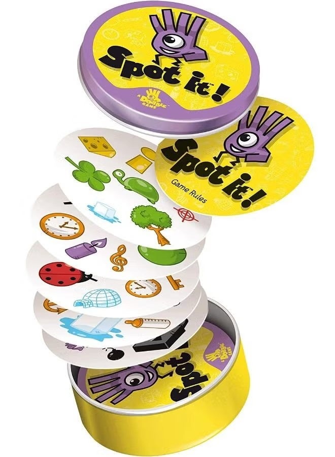 سبوت إت Spot It، لعبة بطاقات صغيرة كلاسيكية، لعبة مطابقة، لعبة ممتعة للأطفال ليلاً للعب العائلي، لعبة سفر للأطفال، هدية رائعة للأطفال، عمر 6 سنوات فما فوق، 2 إلى 8 لاعبين متوسط ​​وقت اللعب 15 دقيقة - Image 5