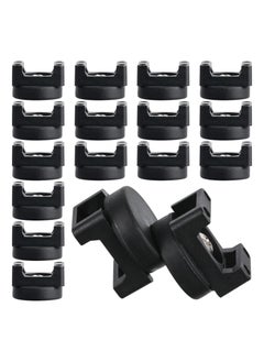 KASTWAVE 15 Pieces Magnetic Cable Zip Tie Base Black Wire Cable Holder Multipurpose Cable Ties Mount Wire Clips Management Base Electrical Cable Ties Supplies for Cable Wire Organization  - Image 1