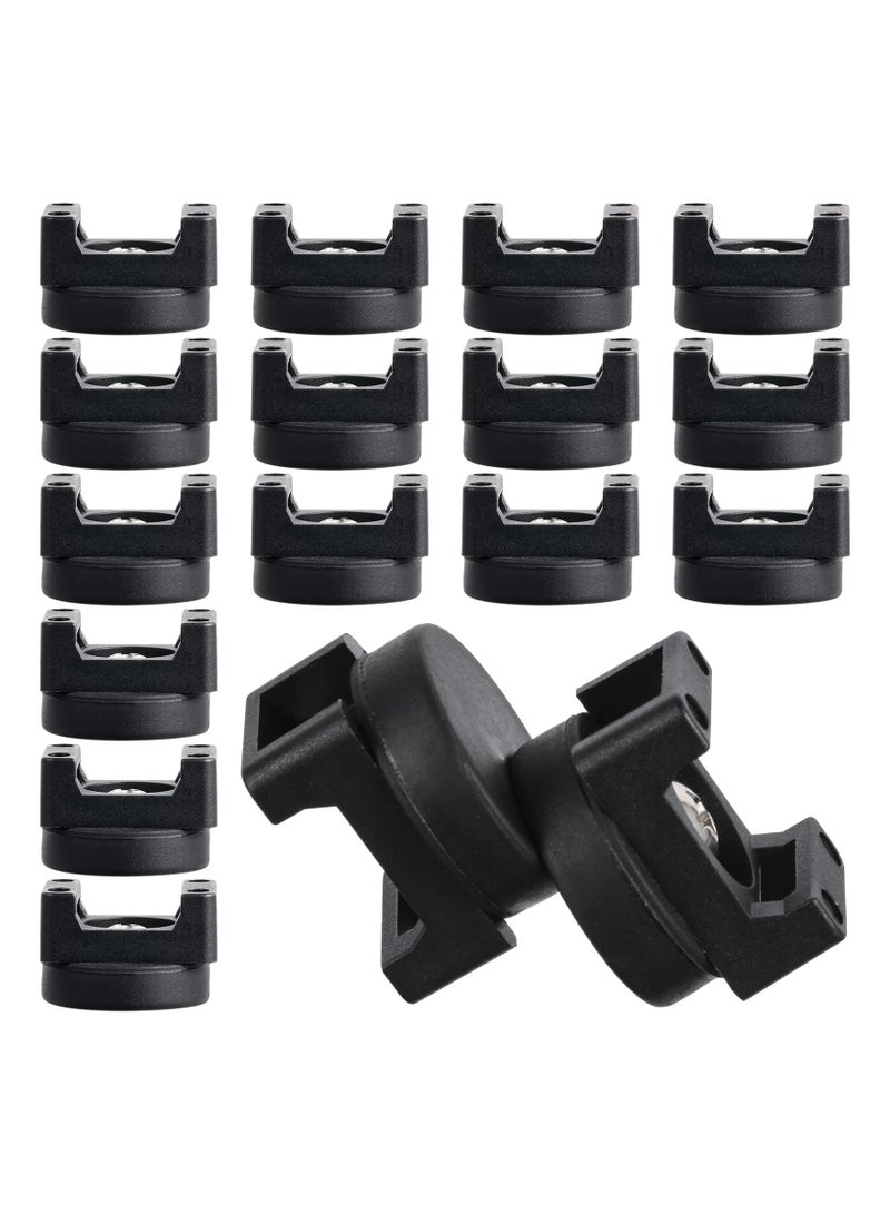 KASTWAVE 15 Pieces Magnetic Cable Zip Tie Base Black Wire Cable Holder Multipurpose Cable Ties Mount Wire Clips Management Base Electrical Cable Ties Supplies for Cable Wire Organization  - Image 1