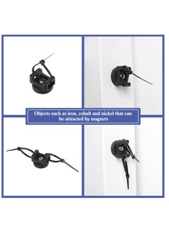 KASTWAVE 15 Pieces Magnetic Cable Zip Tie Base Black Wire Cable Holder Multipurpose Cable Ties Mount Wire Clips Management Base Electrical Cable Ties Supplies for Cable Wire Organization  - Image 4