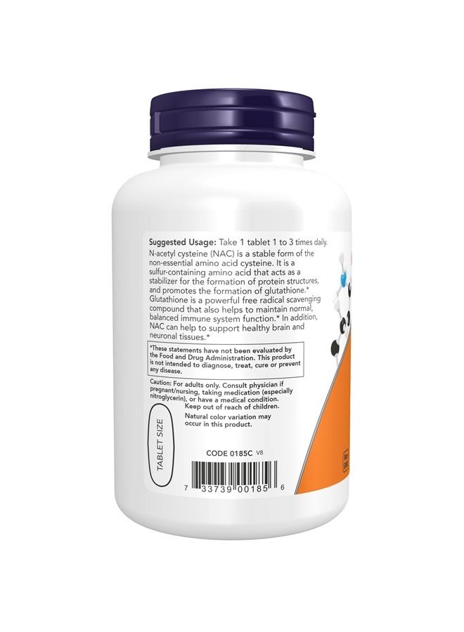 now Supplements, NAC (N-Acetyl-Cysteine) 1,000 mg, Free Radical Protection*, 120 Tablets - Image 3