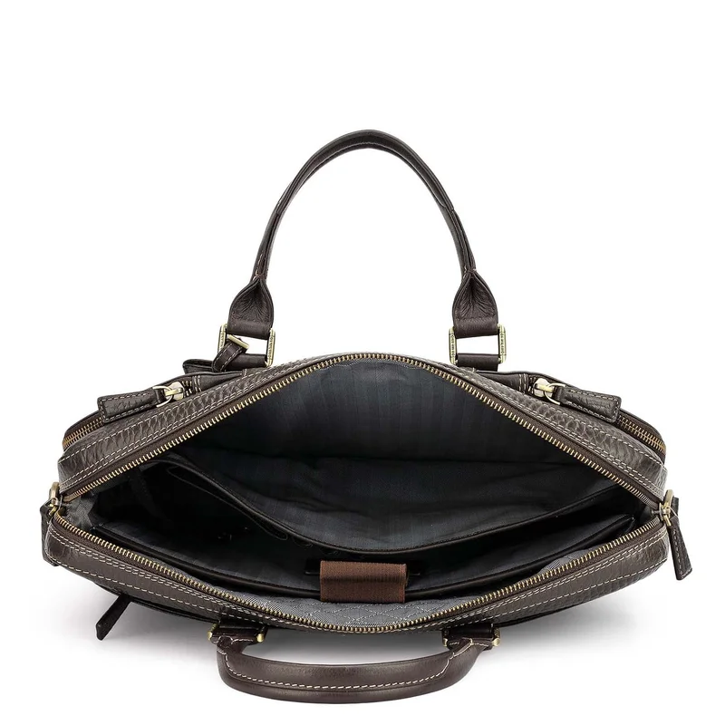 Da Milano brown Classic Laptop Bag (M)  | Best Price UAE