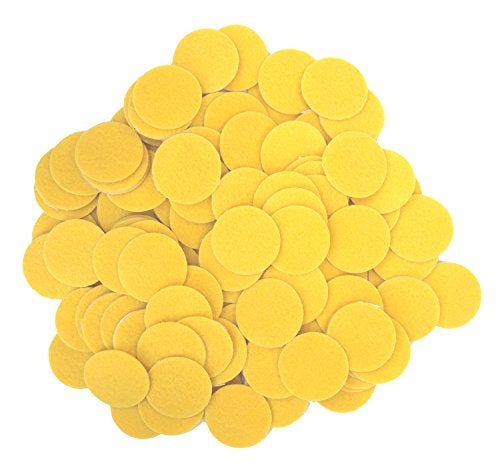 Playfully Ever After 1 Inch Yellow 100pc Felt Circle Stickers - Image 1