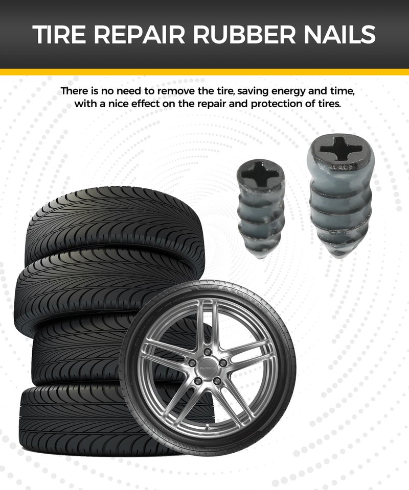 UBOG 30PCS Tire Plug Kit,Car Accessories Tire Plugs,Tire Repair,Tire Repair Screws,Tire Nail Repair Kit,Tire Repair Rubber Nail,Tire Screw Plug Repair Kit,Suitable for Car Motorcycle Truck - Image 4