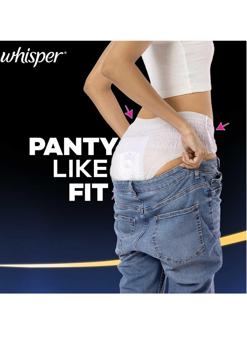 Whisper Super Absorbent Period Panty, 12 L-XL Pants, 360 Degree Leakage Protection for Heavy Flow, Panty like Fit for Full back Coverage, Absorbs Heavy Gushes, Silky Soft, Comfortable Feel  - Image 3