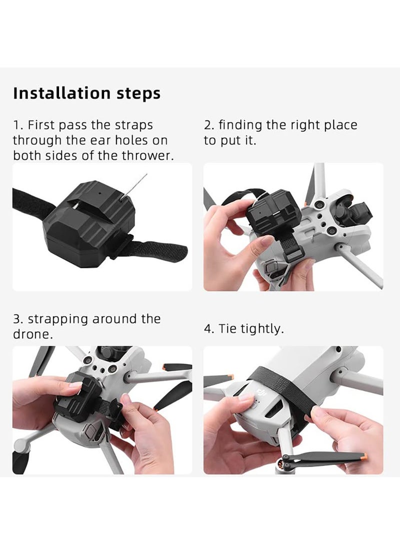 Drone Thrower for DJI Mini 3 Pro and Mavic 3, Remote-Controlled Air Dropper, Ideal for Delivering Bait, Gifts and Wedding Rings, USB Charged, Quick Release, Safe Magic Strap - Image 3