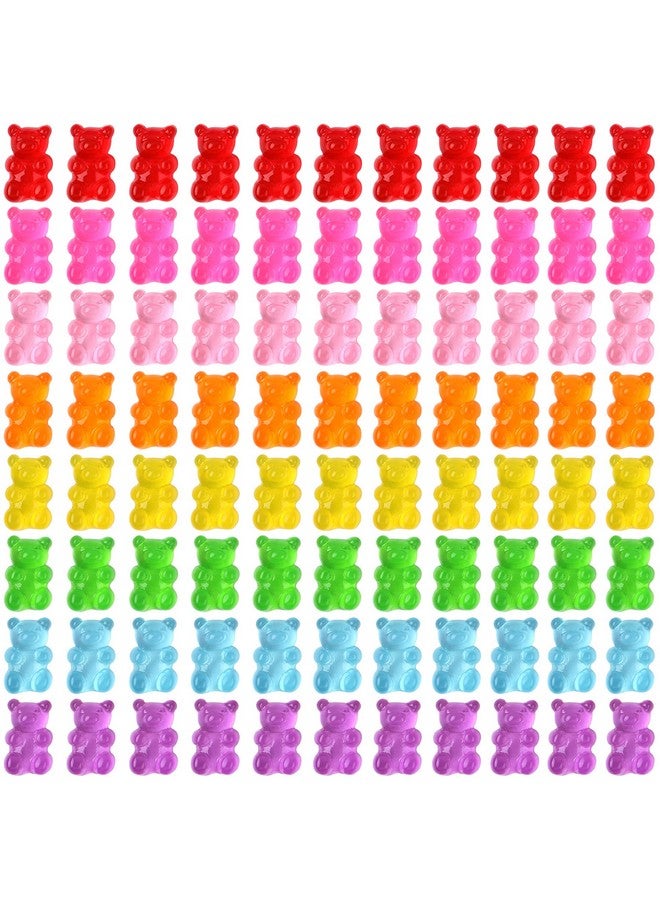 SANNIX 120 Pcs Nail Charms Kawaii Nail Charms For Nail Art Decoration Gummy Bear Charms Resin Charms For Nail Decoration (8 Colors) - Image 1