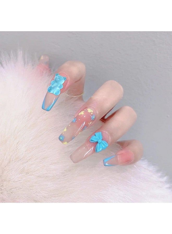 SANNIX 120 Pcs Nail Charms Kawaii Nail Charms For Nail Art Decoration Gummy Bear Charms Resin Charms For Nail Decoration (8 Colors) - Image 4