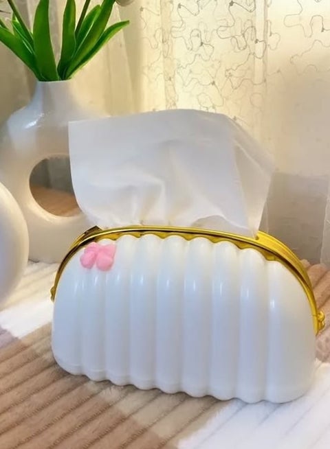 صندوق مناديل لغرفة المعيشة، صندوق تخزين منزلي لطيف ورفيع وخفيف الوزن لطاولة القهوة، صندوق ورقي مبتكر ومرن - علبة مناديل للصالة - موزع صندوق مناديل لمناديل الوجه والمناديل القماشية وأوراق المجفف غطاء حماية للحمام والمكاتب وأسطح الترابيزة وترابيزة الزينة وغرفة النوم وترابيزات المصباح -لتنظيم الأغراض مناسب للحمام وغرفة النوم والمكتب -حامل مناديل لحفظ مناديل الوجه في الحمام وغرفة المعيشة وغرفة النوم-علبة مناديل ديكور - صندوق مناديل سحب -صندوق مناديل مكتب- علبه مناديل ديكور