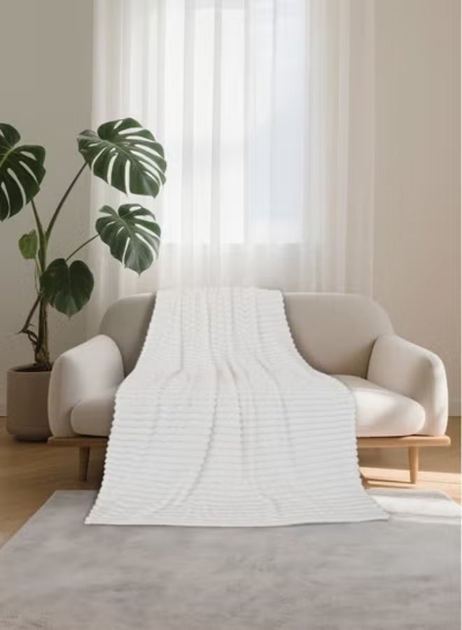 ايست من نون بطانية جاكار مضلعة ثلاثية الأبعاد ناعمة ودافئة مريح، رقيق - Image 3