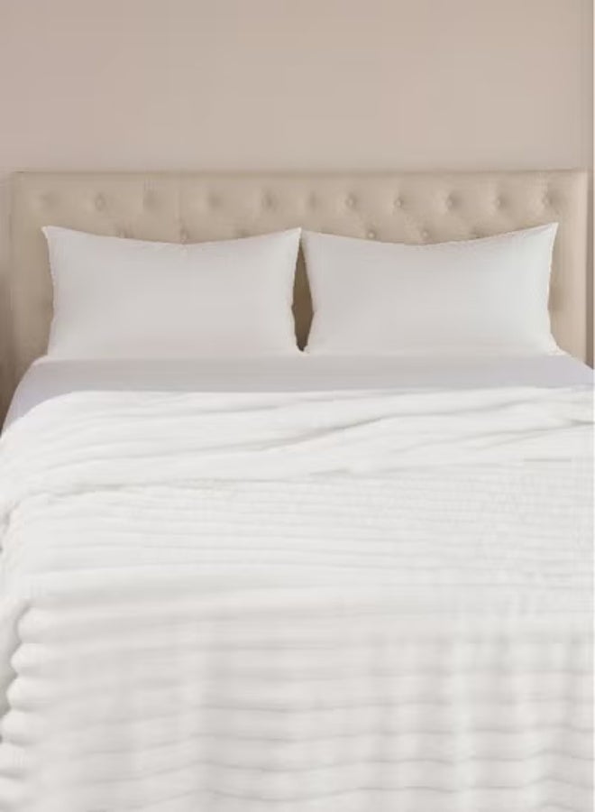 ايست من نون بطانية جاكار مضلعة ثلاثية الأبعاد ناعمة ودافئة مريح، رقيق - Image 1