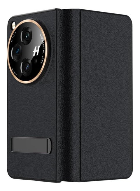 Magnetic Kickstand Funda Compatible with OnePlus Open/Oppo Find N3 5G Flip Case Luxury Leather Holder Protection Phone Cover