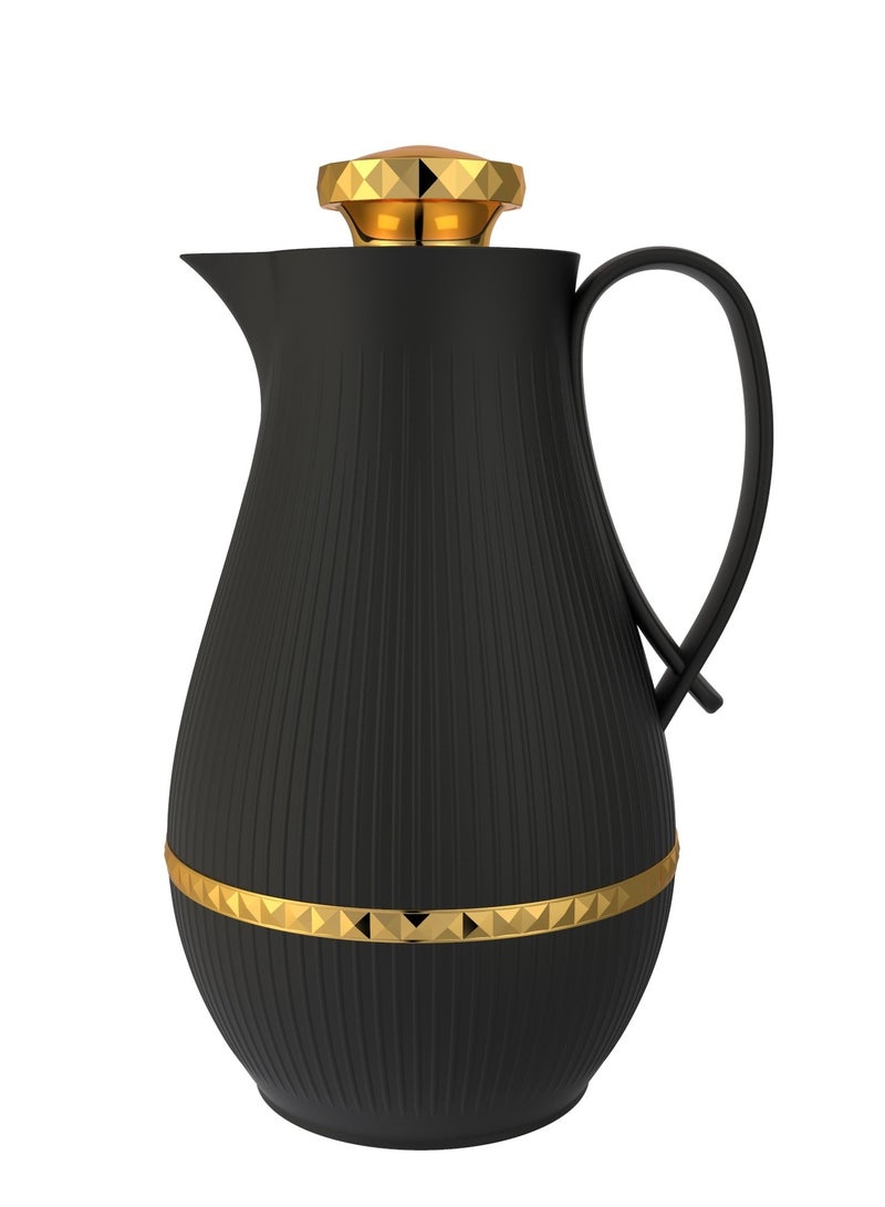 بيرفكت كيتشن ترمس قهوة عربي سعة 1 لتر يحفظ الحرارة حتى 12 ساعه  لون أسود - Image 2