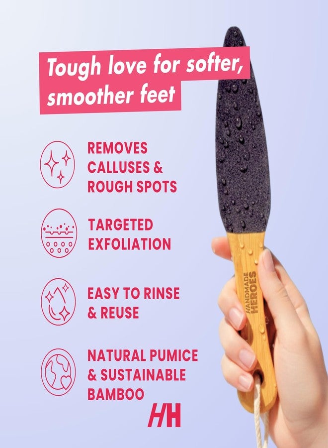 Handmade Heroes Foot Exfoliator - Deep Skin Smoother for Dry, Rough Areas & Cracked Heels – Natural Scrub for Silky Soft Skin - Image 2
