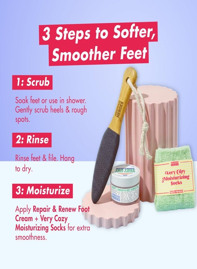 Handmade Heroes Foot Exfoliator - Deep Skin Smoother for Dry, Rough Areas & Cracked Heels – Natural Scrub for Silky Soft Skin - Image 3