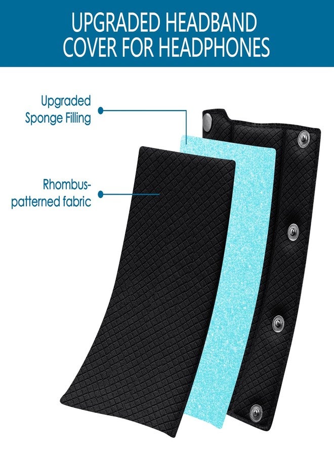GEVO Headphone Headband Cover for Anker Soundcore Q20,Q20i,Q20+,Q30,Q35,Q45 Headsets,Sponge Fabric Material Headband Cushion Easy Installation No Tool Needed (Black) - Image 4