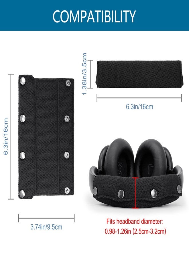 GEVO Headphone Headband Cover for Anker Soundcore Q20,Q20i,Q20+,Q30,Q35,Q45 Headsets,Sponge Fabric Material Headband Cushion Easy Installation No Tool Needed (Black) - Image 3