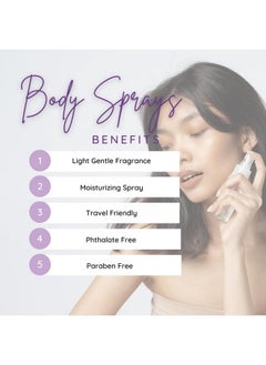 Eclectic Lady Cherry Almond Body Spray, 2 ounces, Body Mist for Women with Clean, Light & Gentle Fragrance, Long Lasting Perfume with Comforting Scent for Men & Women, Cologne with Soft, Subtle Aroma For Daily Use  - Image 1